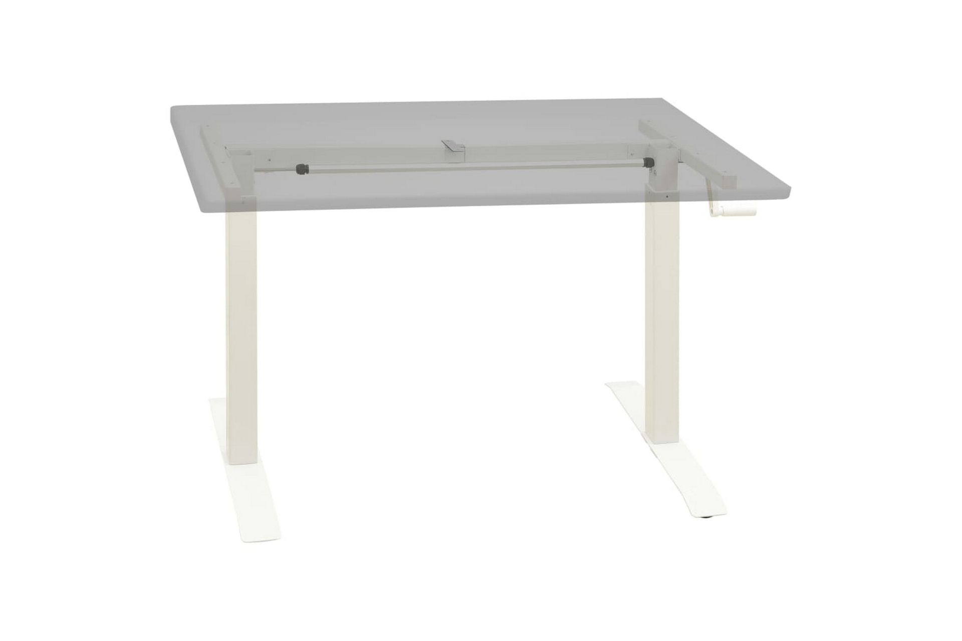 Understell til sitte-/ståbord manuell høydejustering hvit - Hvit - Møbler - Bord - Kontorbord - Skrivebord