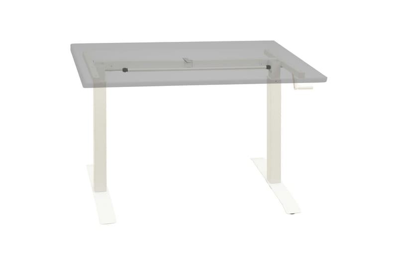 Understell til sitte-/ståbord manuell høydejustering hvit - Hvit - Møbler - Bord - Kontorbord - Skrivebord