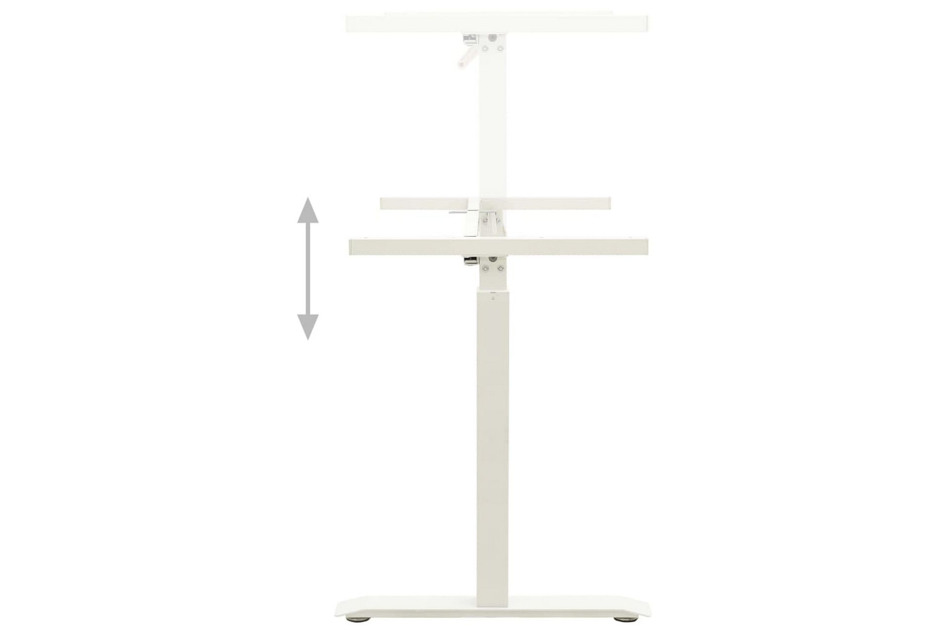 Understell til sitte-/ståbord manuell høydejustering hvit - Hvit - Møbler - Bord - Kontorbord - Skrivebord
