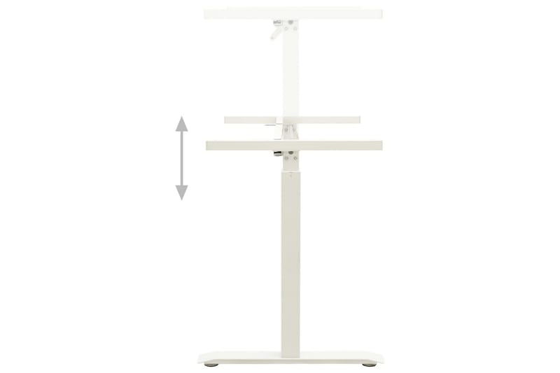 Understell til sitte-/ståbord manuell høydejustering hvit - Hvit - Møbler - Bord - Kontorbord - Skrivebord