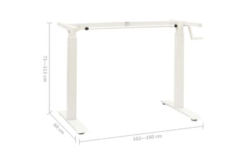 Understell til sitte-/ståbord manuell høydejustering hvit - Hvit - Møbler - Bord - Kontorbord - Skrivebord