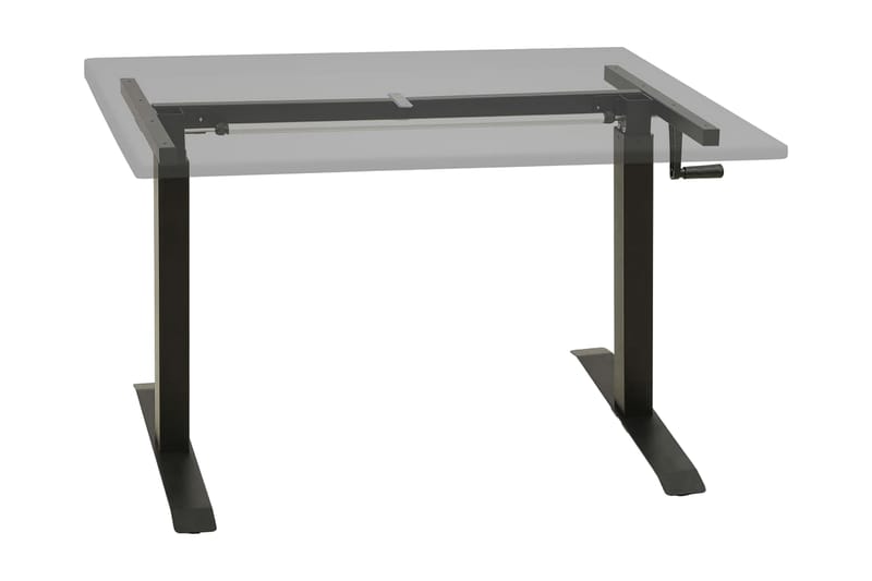 Understell til sitte-/ståbord manuell høydejustering svart - Svart - Skrivebord