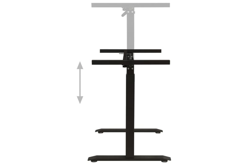 Understell til sitte-/ståbord manuell høydejustering svart - Svart - Skrivebord