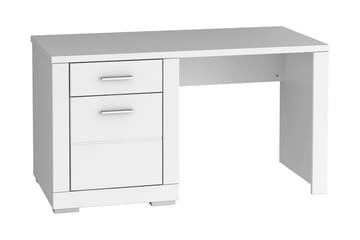 Uzayr Skrivebord 138 cm med Oppbevaringshylle + Skap - Hvit - Møbler - Bord - Kontorbord - Skrivebord