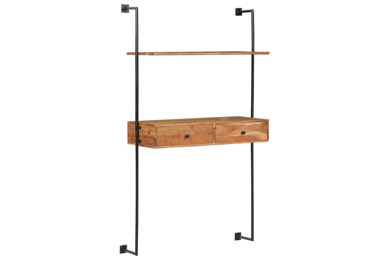 Vegghengt skrivebord 90x40x170 cm heltre akasie - Skrivebord