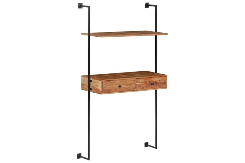 Vegghengt skrivebord 90x40x170 cm heltre akasie - Møbler - Bord - Kontorbord - Skrivebord
