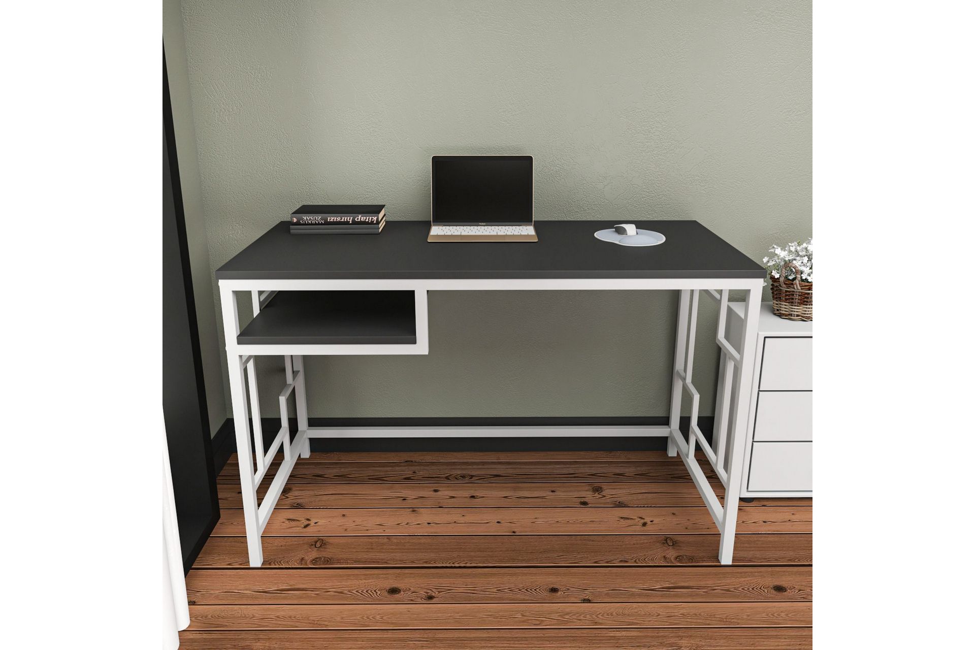 Vinresk Skrivebord 60x74,8x120 cm - Hvit - Møbler - Bord - Kontorbord - Skrivebord