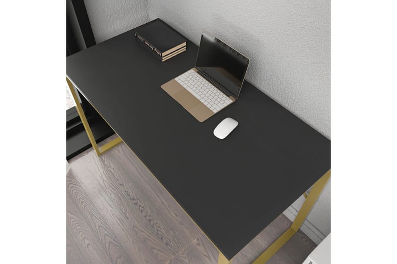 Vinresk Skrivebord 60x74x120 cm - Gull/Antrasitt - Skrivebord