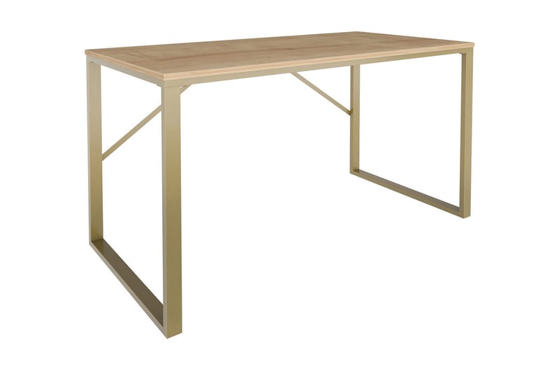 Vinresk Skrivebord 60x74x120 cm - Gull/Brun - Skrivebord