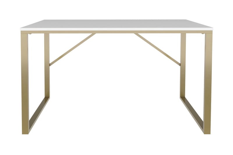 Vinresk Skrivebord 60x74x120 cm - Gull/Hvit - Møbler - Bord - Kontorbord - Skrivebord