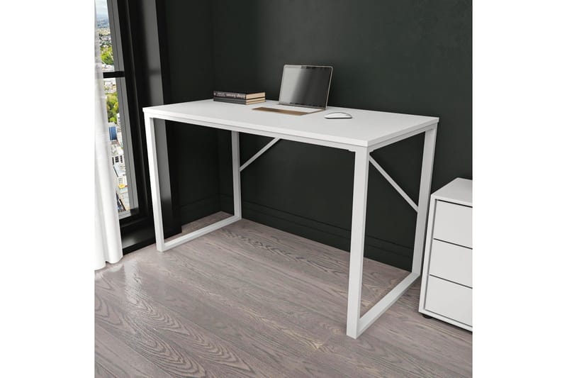 Vinresk Skrivebord 60x74x120 cm - Hvit - Møbler - Bord - Kontorbord - Skrivebord
