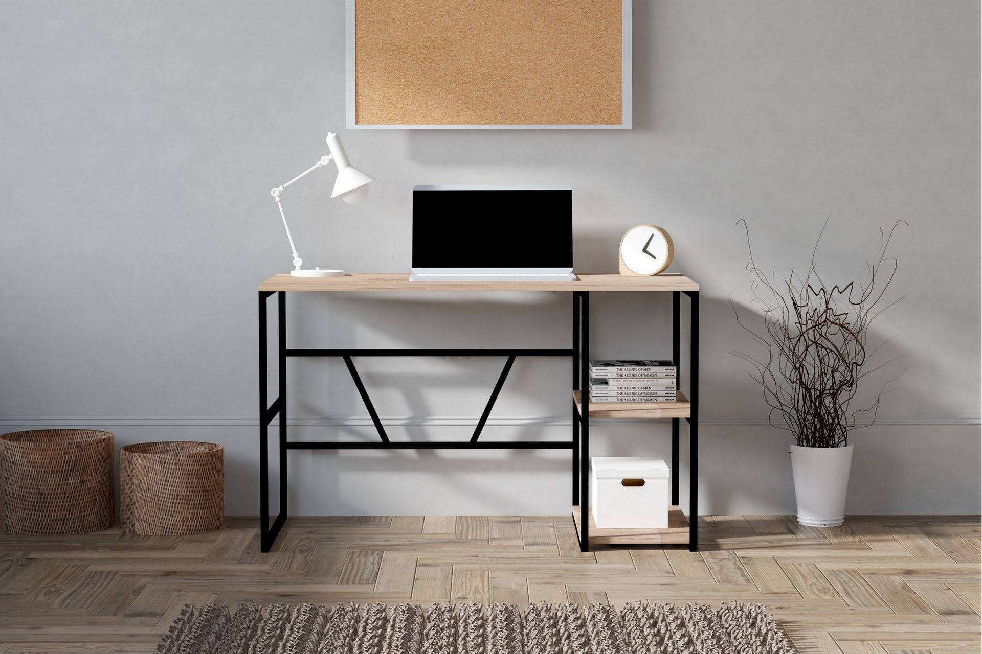 Warne Skrivebord 120 cm - Natur - Møbler - Bord - Kontorbord - Skrivebord