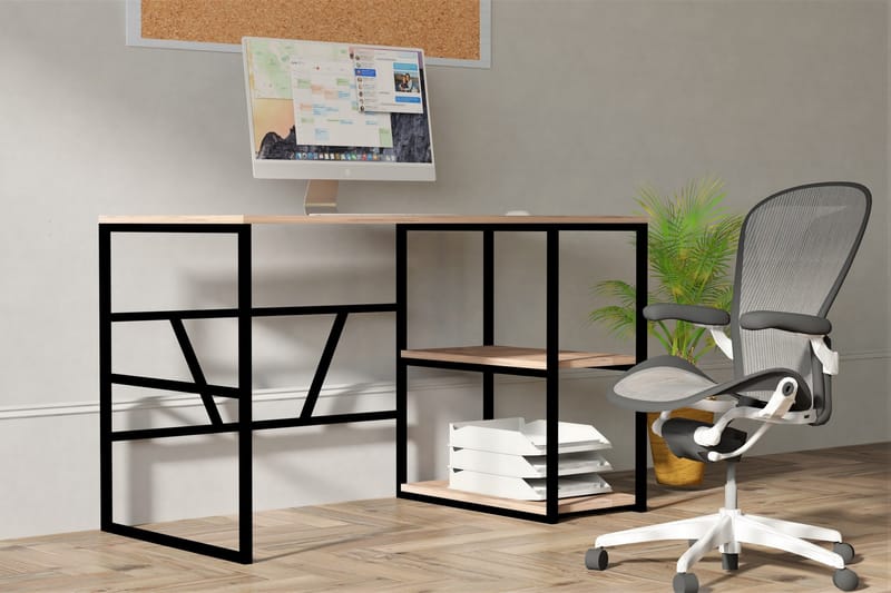 Warne Skrivebord 120 cm - Natur - Møbler - Bord - Kontorbord - Skrivebord