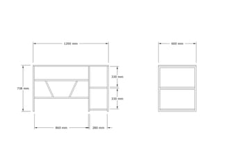 Warne Skrivebord 120 cm - Natur - Møbler - Bord - Kontorbord - Skrivebord