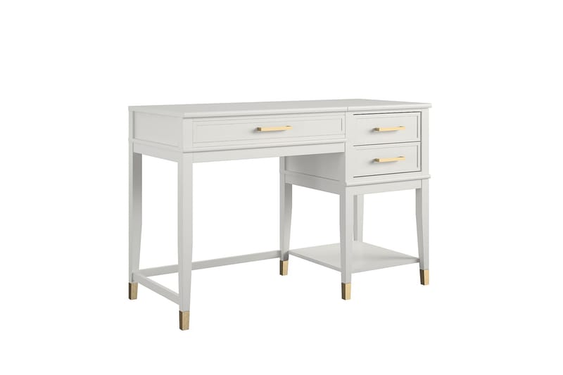 WesterleigH Skrivebord 116 cm Høy- og senkbart 3 Skuffer Hvi - CosmoLiving - Møbler - Bord - Kontorbord - Skrivebord - Hev og senkbart skrivebord
