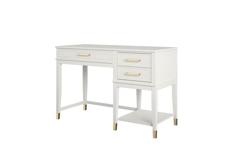 WesterleigH Skrivebord 116 cm Høy- og senkbart 3 Skuffer Hvi - CosmoLiving - Møbler - Bord - Kontorbord - Skrivebord - Hev og senkbart skrivebord