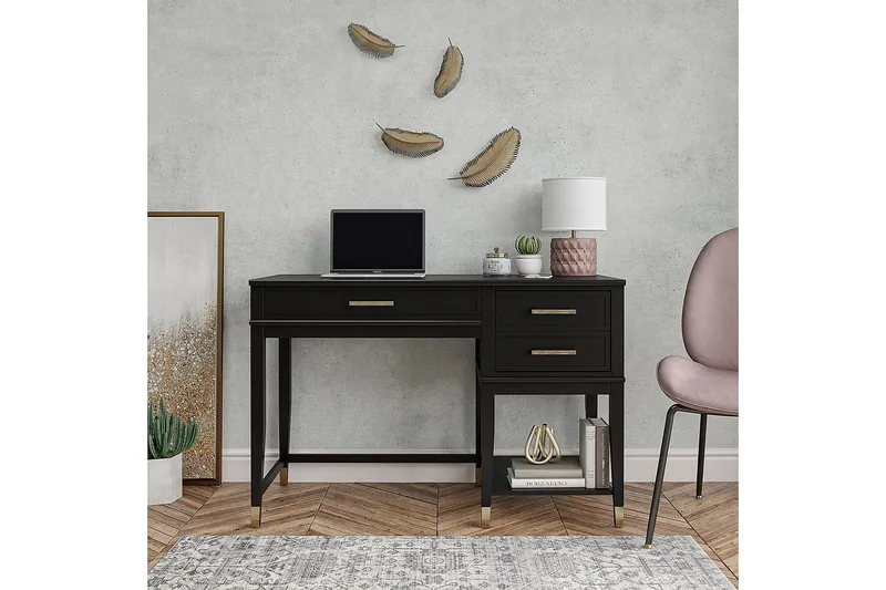 WesterleigH Skrivebord 116 cm Høy- og senkbart 3 Skuffer Sva - CosmoLiving - Møbler - Bord - Kontorbord - Skrivebord - Hev og senkbart skrivebord