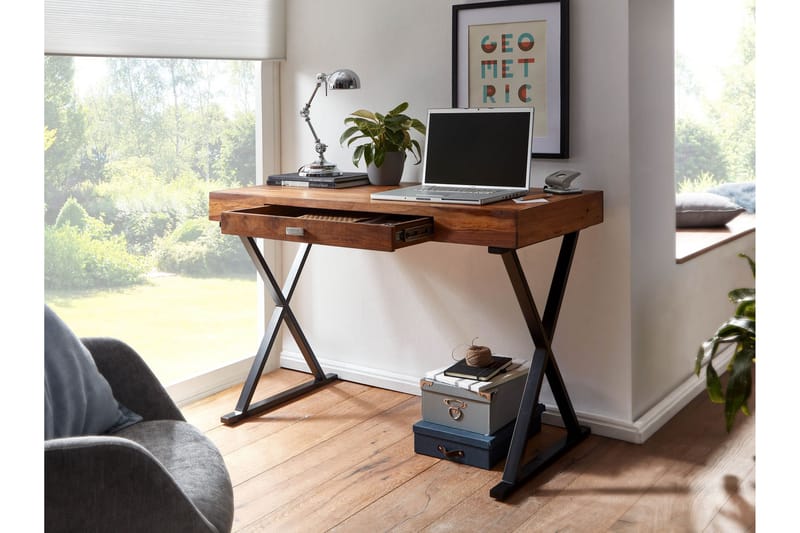 Wilhem Skrivebord 120 cm Rektangulær - Natur - Møbler - Bord - Kontorbord - Skrivebord