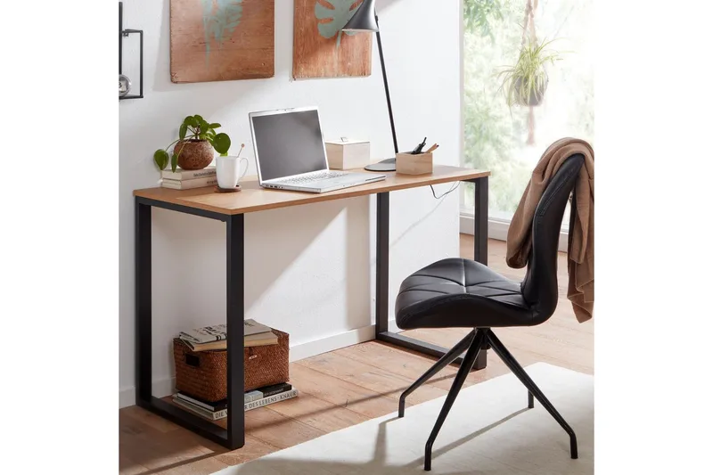 Skrivebord Wohnling Eiketre stil 120 cm moderne - Møbler - Bord - Kontorbord - Skrivebord