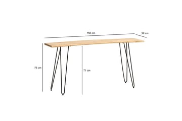 Skrivebord Wohnling Heltre 150 cm Trekantet kant med hårnålben Landlig stil - Møbler - Bord - Kontorbord - Skrivebord