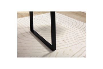 Skrivebord Wohnling Massivt treverk trekanter metallbein landlig stil Svart, Rett, 160x80 cm - Svart, Rett, 160x80 cm - Møbler - Bord - Kontorbord - Skrivebord