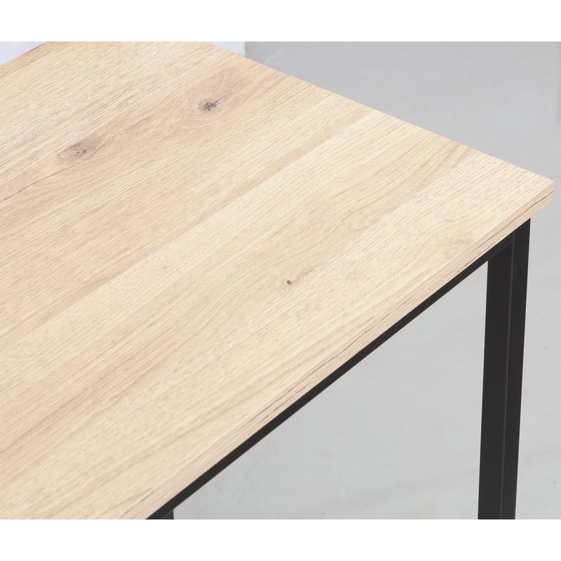 Skrivebord/hylle HOME4YOU Lester 84x40x160 cm melamin - lyst tre / svart - Møbler - Bord - Kontorbord - Skrivebord