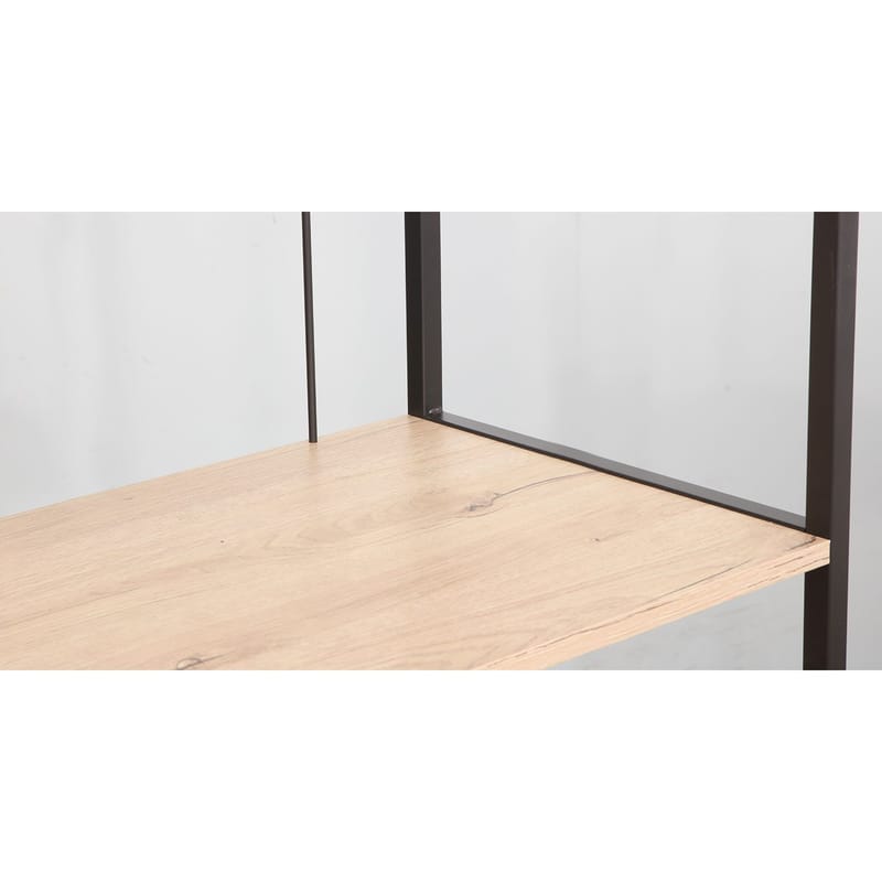 Skrivebord/hylle HOME4YOU Lester 84x40x160 cm melamin - lyst tre / svart - Møbler - Bord - Kontorbord - Skrivebord