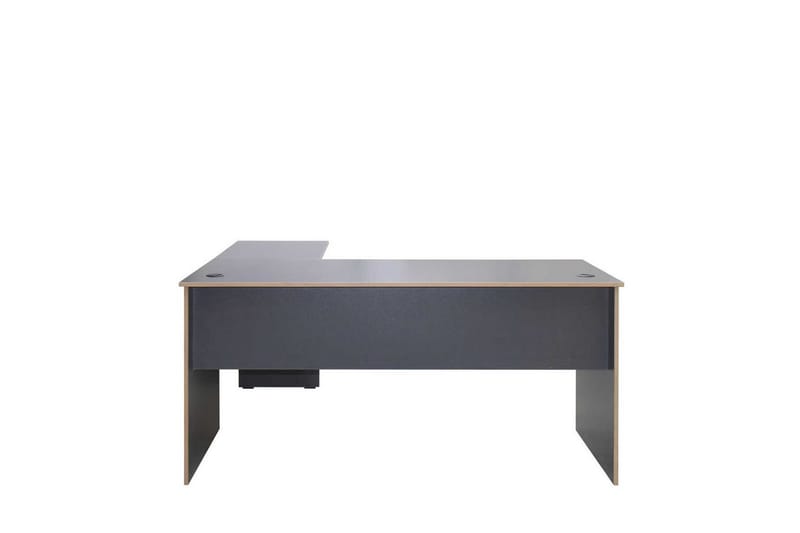 Soonam Skrivebord 160x144 cm - Rødfarget tre/Antrasitt - Møbler - Bord - Kontorbord - Skrivebord