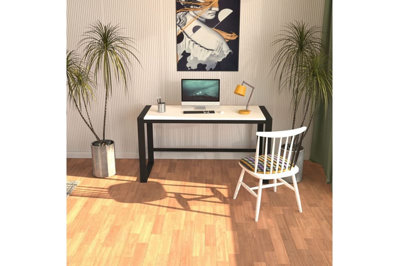 Sorix Skrivebord 55x122 cm - Hvit/Sort - Møbler - Bord - Kontorbord - Skrivebord