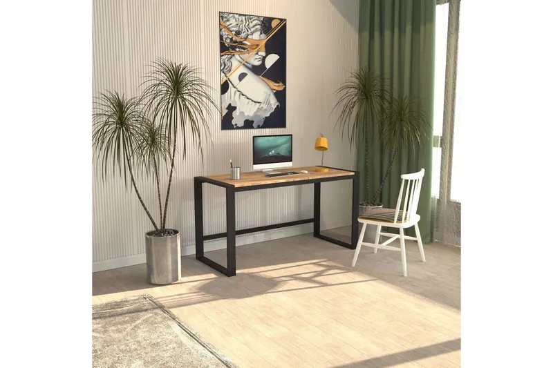 Sorix Skrivebord 55x152 cm - Sort/Natur - Møbler - Bord - Kontorbord - Skrivebord