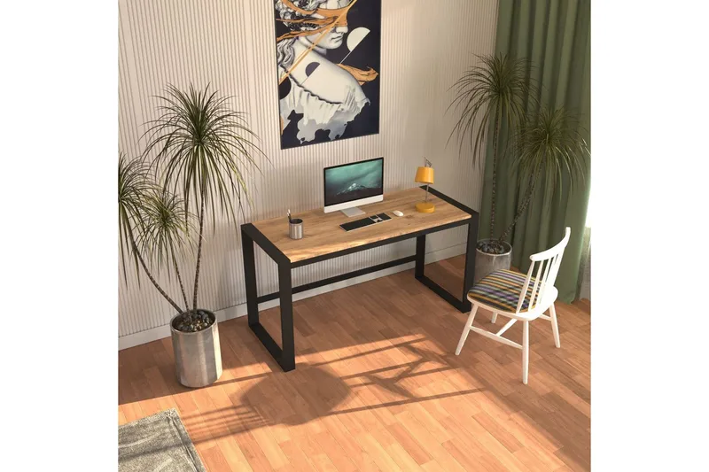 Sorix Skrivebord 55x152 cm - Sort/Natur - Møbler - Bord - Kontorbord - Skrivebord