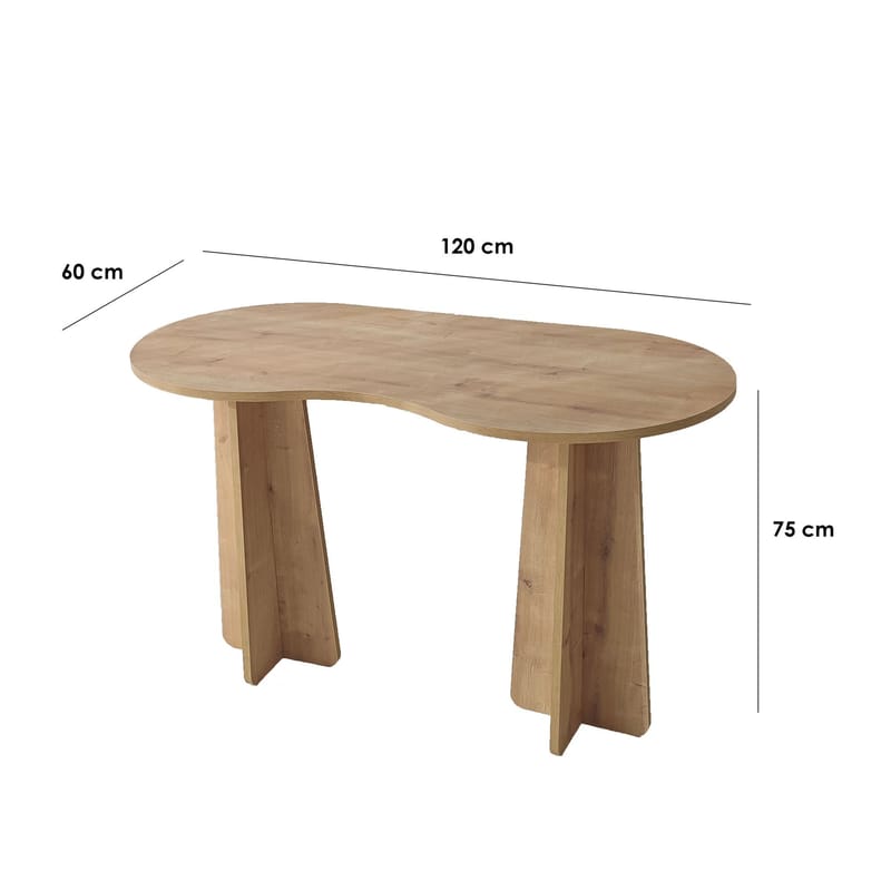 Soryn skrivebord 120 cm - Safir Eik - Møbler - Bord - Kontorbord - Skrivebord