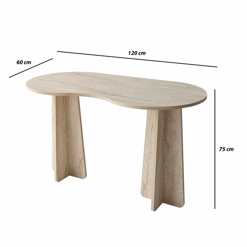 Soryn skrivebord 120 cm - Travertin - Møbler - Bord - Kontorbord - Skrivebord