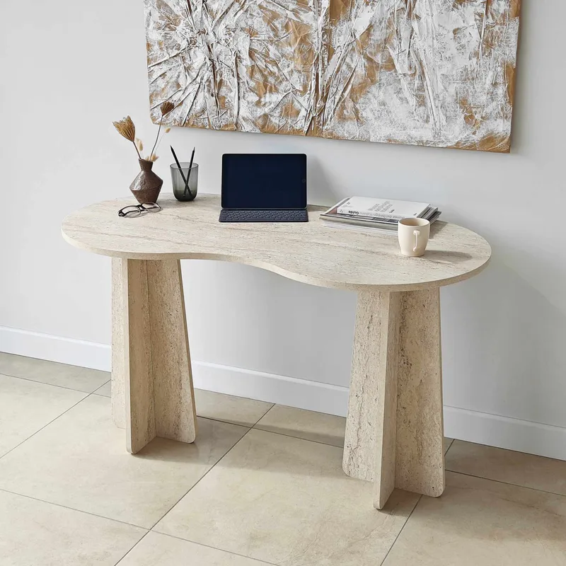 Soryn skrivebord 120 cm - Travertin - Møbler - Bord - Kontorbord - Skrivebord
