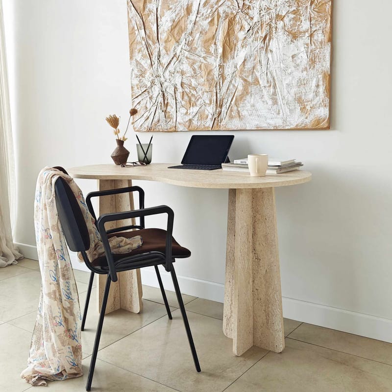 Soryn skrivebord 120 cm - Travertin - Møbler - Bord - Kontorbord - Skrivebord