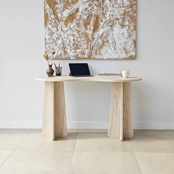 Soryn skrivebord 120 cm - Travertin - Møbler - Bord - Kontorbord - Skrivebord