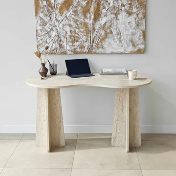 Soryn skrivebord 120 cm - Travertin - Møbler - Bord - Kontorbord - Skrivebord