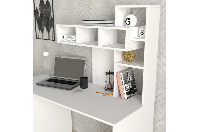 Studie skrivebord Korallhvit - Gull/Hvit - Møbler - Bord - Kontorbord - Skrivebord