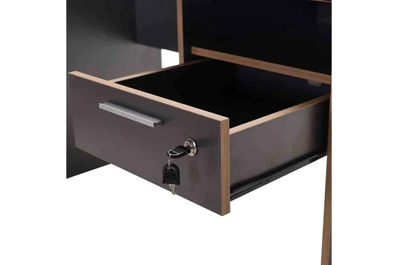 Studie skrivebord Matulca Antrasitt / Eik - Antrasitt / Eik - Møbler - Bord - Kontorbord - Skrivebord