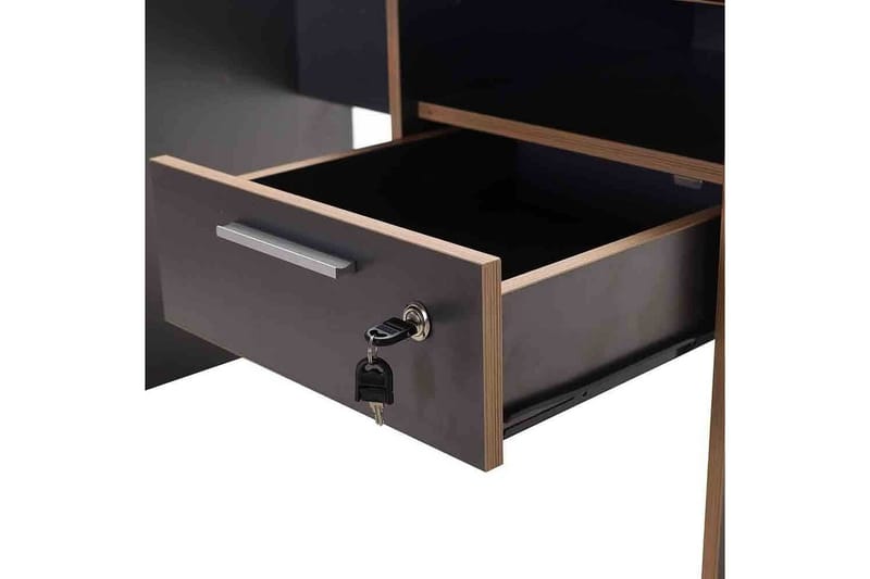 Studie skrivebord Matulca Antrasitt / Eik - Antrasitt / Eik - Møbler - Bord - Kontorbord - Skrivebord