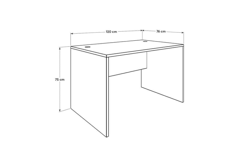 Studie skrivebord Matulca Hvit - Hvit - Møbler - Bord - Kontorbord - Skrivebord