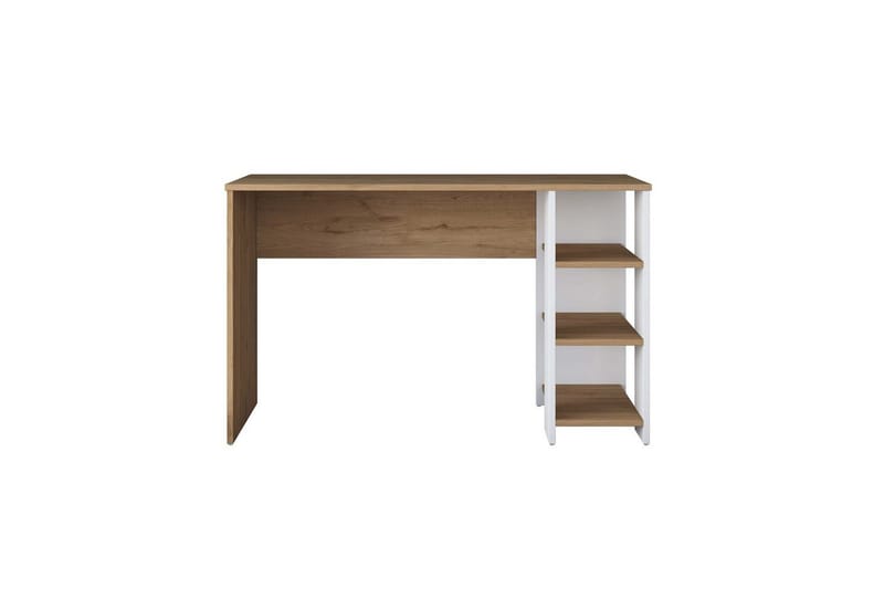 Studie skrivebord Traven Valnøtt / Hvit - Hvit - Møbler - Bord - Kontorbord - Skrivebord