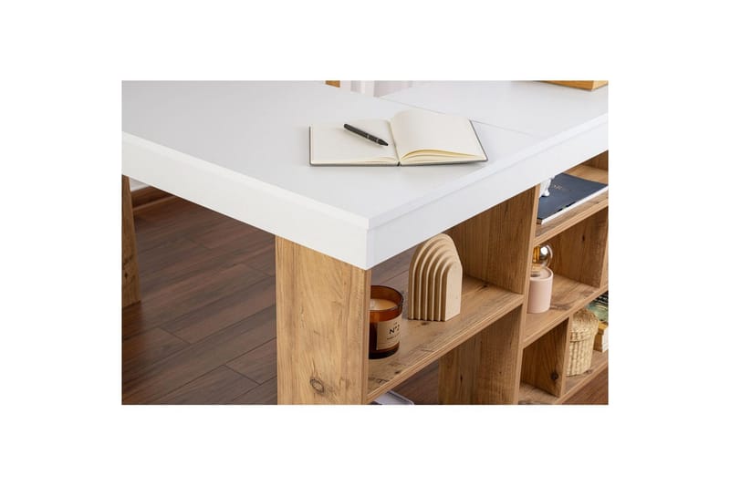 Studiebord Regar Hvit Atlantisk Furu - Hvit Atlantisk Furu - Møbler - Bord - Kontorbord - Skrivebord