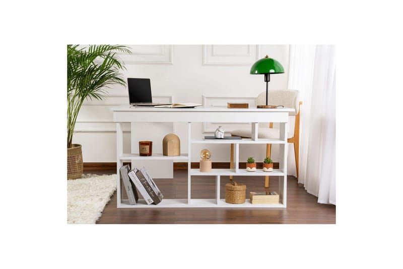 Studiebord Regar Naturlig Hvit - Naturlig Hvit - Møbler - Bord - Kontorbord - Skrivebord - Hjørneskrivebord