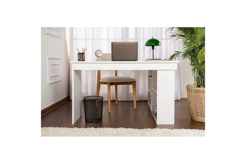 Studiebord Regar Naturlig Hvit - Naturlig Hvit - Møbler - Bord - Kontorbord - Skrivebord - Hjørneskrivebord