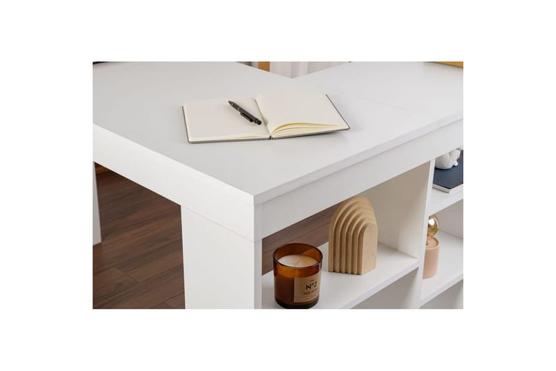 Studiebord Regar Naturlig Hvit - Naturlig Hvit - Møbler - Bord - Kontorbord - Skrivebord - Hjørneskrivebord