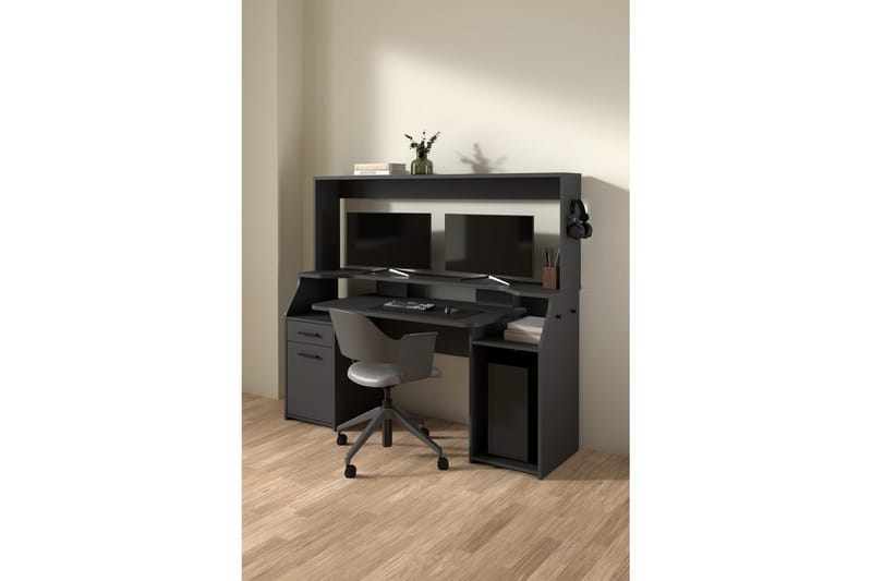 Taketo Gamingbord 171x62 cm - Mørk grå - Møbler - Bord - Kontorbord - Gamingbord