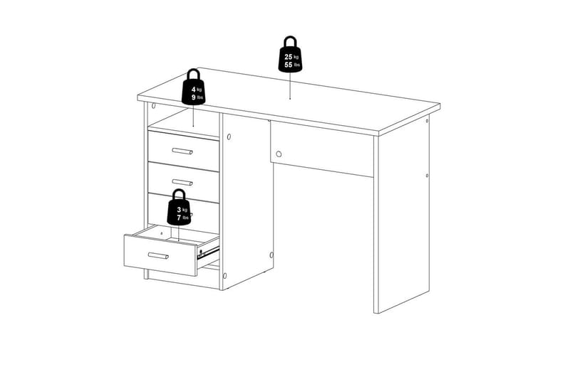 Taketo Skrivebord 48,5x110 cm - Natur - Møbler - Bord - Kontorbord - Skrivebord