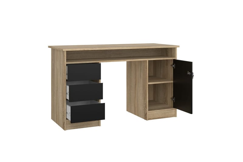 Taketo Skrivebord 55x126 cm - Natur/Svart - Møbler - Bord - Kontorbord - Skrivebord