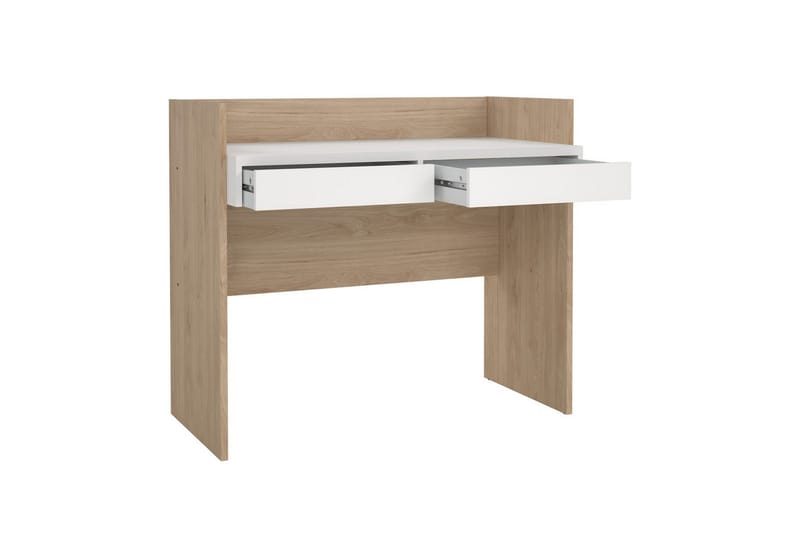 Taketo Skrivebord 56x102 cm - Hvit/Natur - Møbler - Bord - Kontorbord - Skrivebord